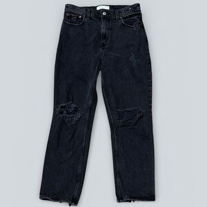 Abercrombie & Fitch | 90s Straight Ultra High Rise Jeans – Black Wash